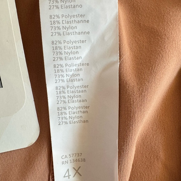 Fabletics Oasis PureLuxe High-Waisted 7/8 Beige Leggings With Pockets Size 4X - Picture 15 of 16